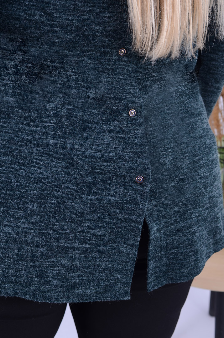 Блуза теплая с кружевом