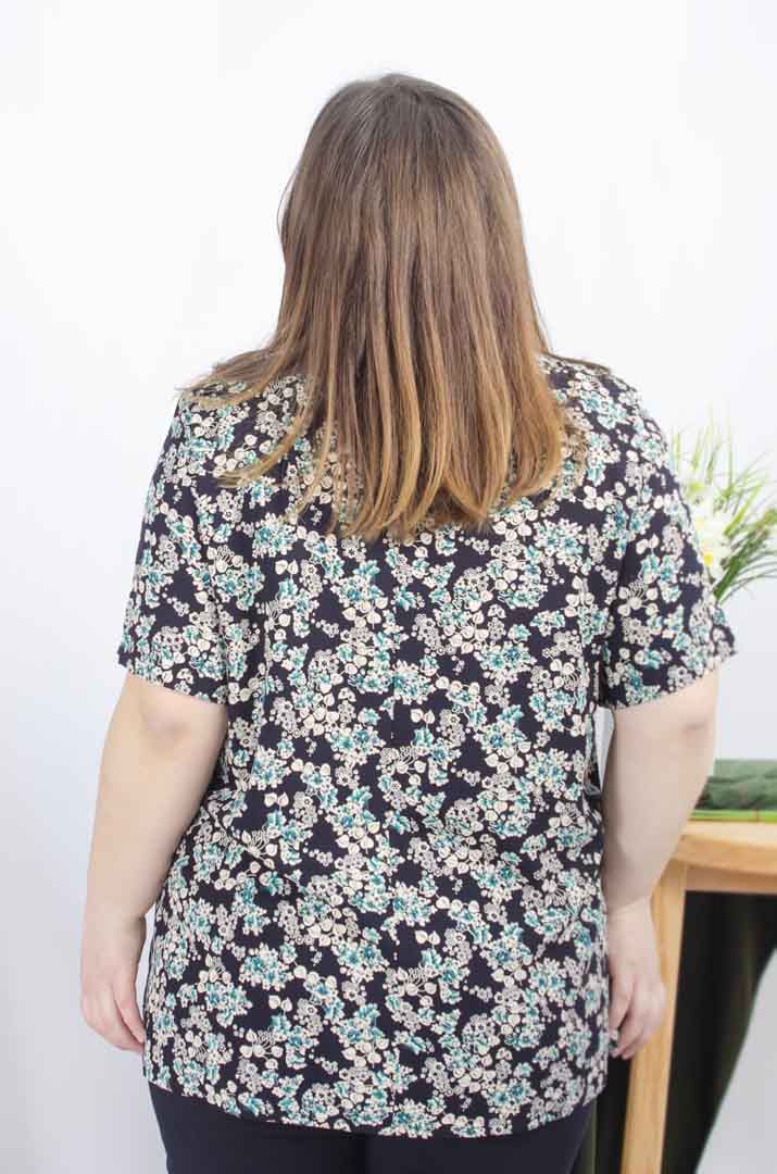 Блуза довга принт супер батал