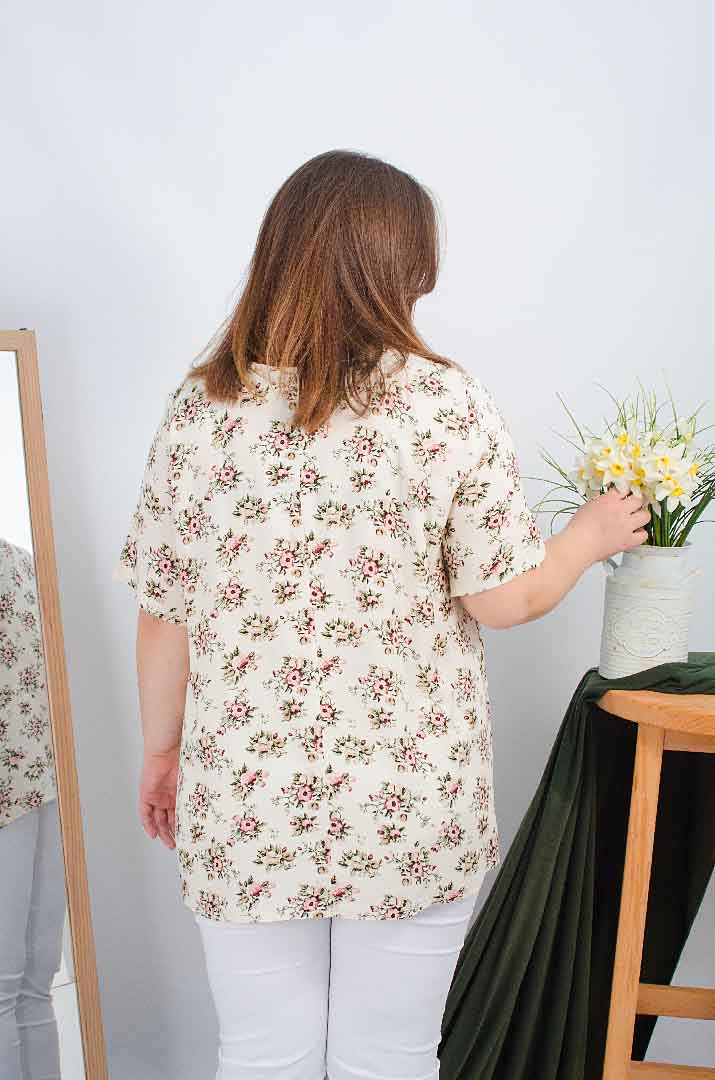 Блуза довга принт супер батал