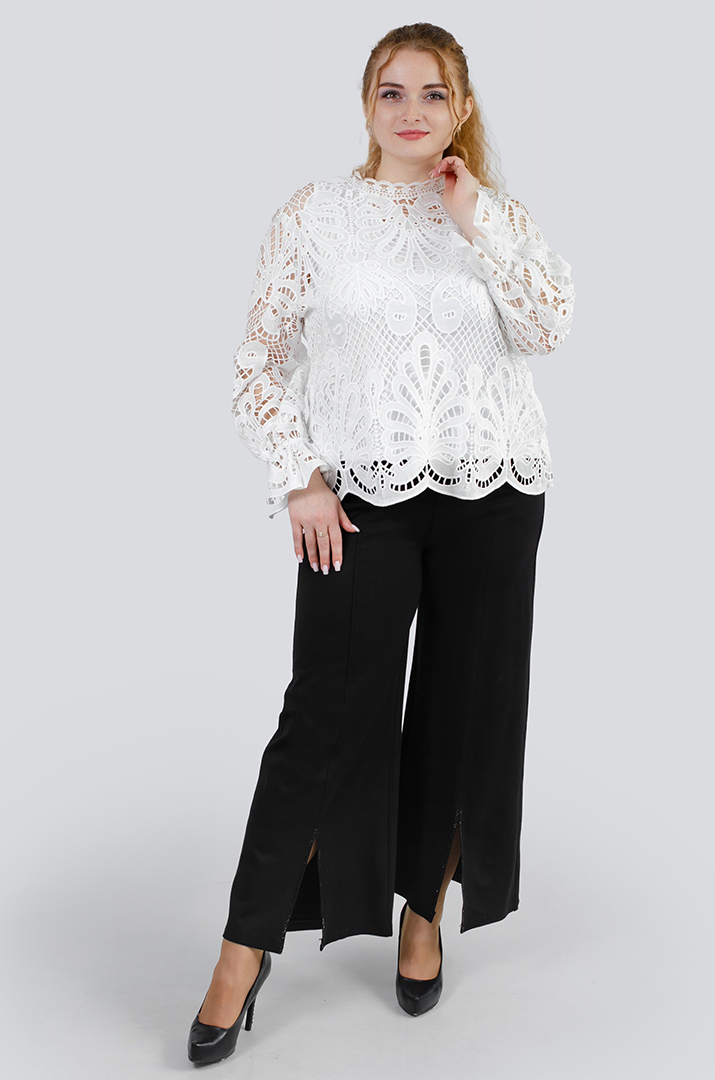 Блуза-двійка мереживна батал