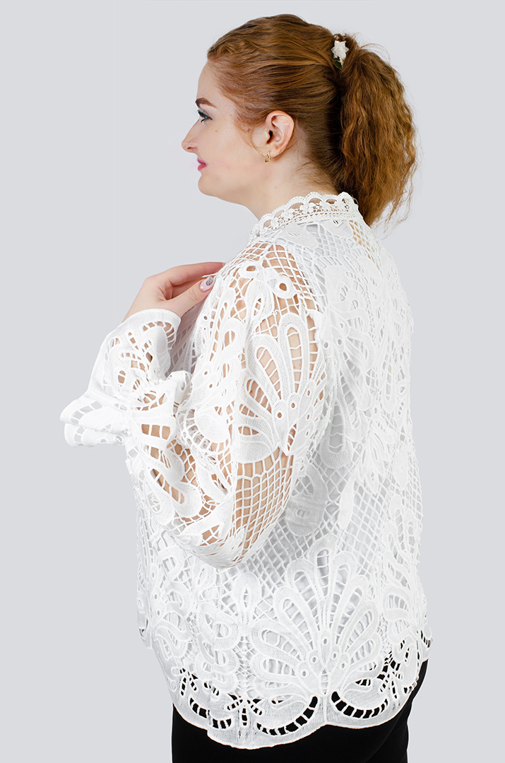 Блуза-двійка мереживна батал