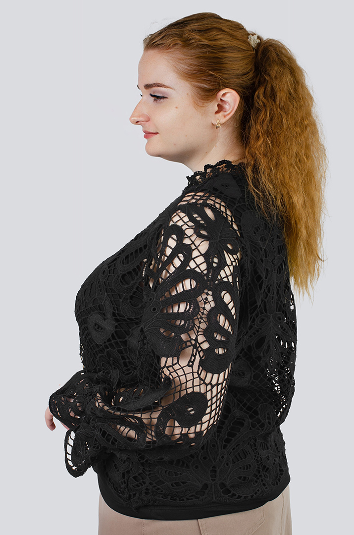 Блуза-двійка мереживна батал