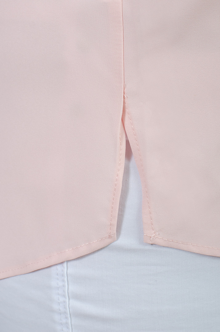 Блуза з коміром та прикрасою великих розмірів