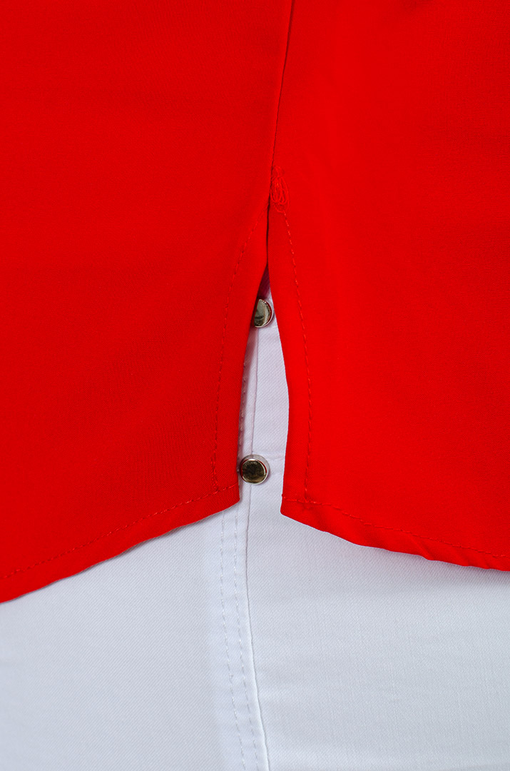 Блуза з коміром та прикрасою великих розмірів