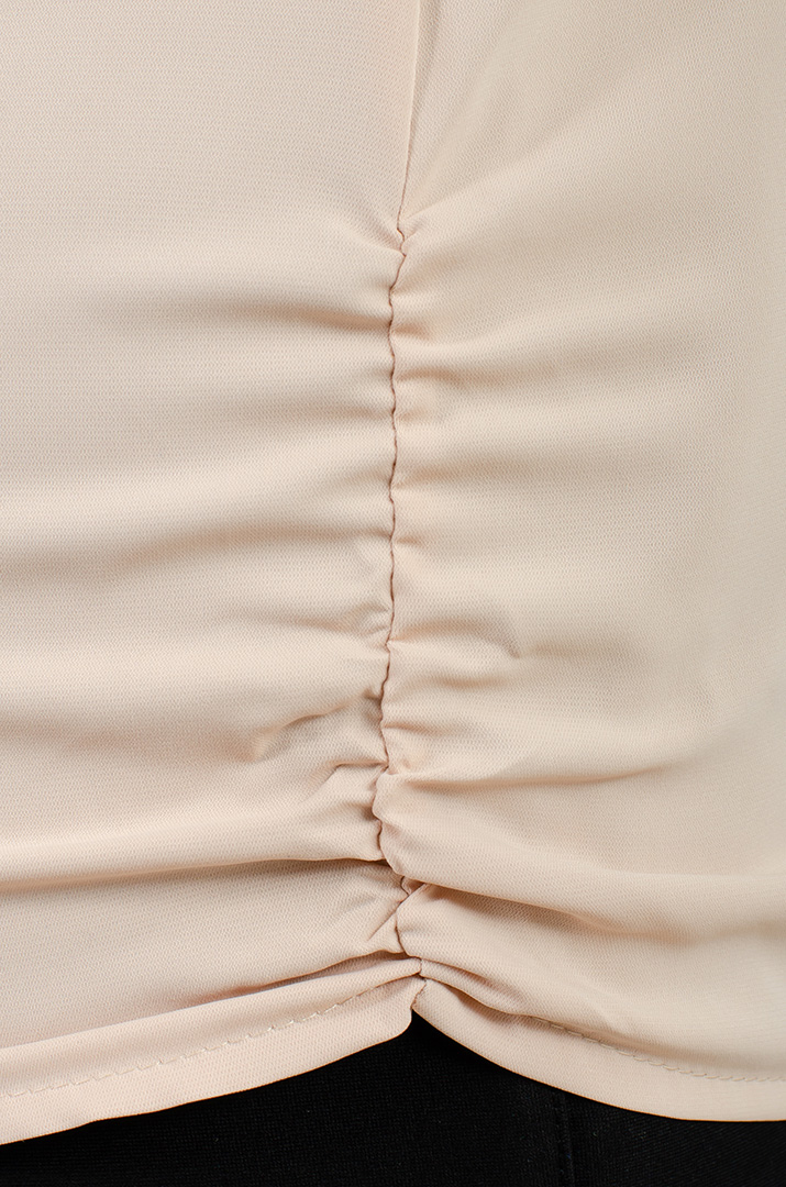 Нежная однотонная блуза больших размеров