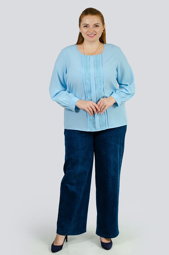 Блуза з мереживом великих розмірів