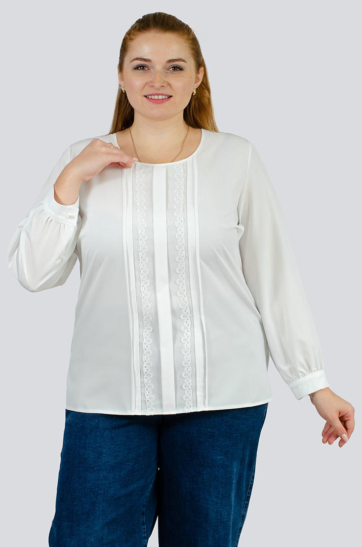 Блуза з мереживом великих розмірів