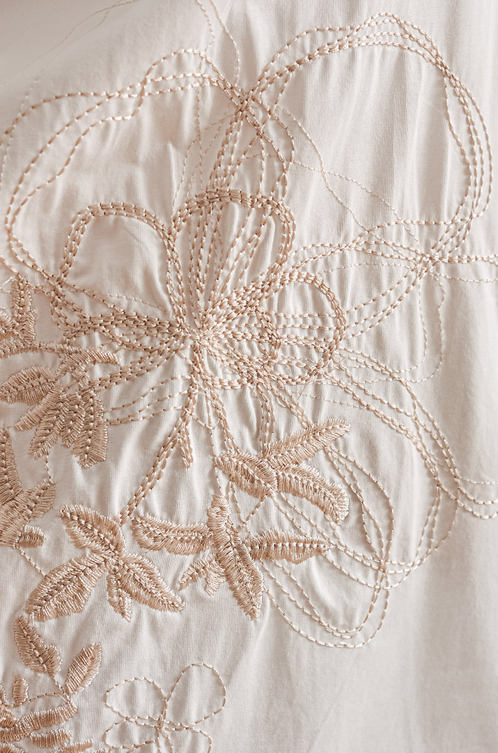 Блуза з мереживом і вишивкою великих розмірів