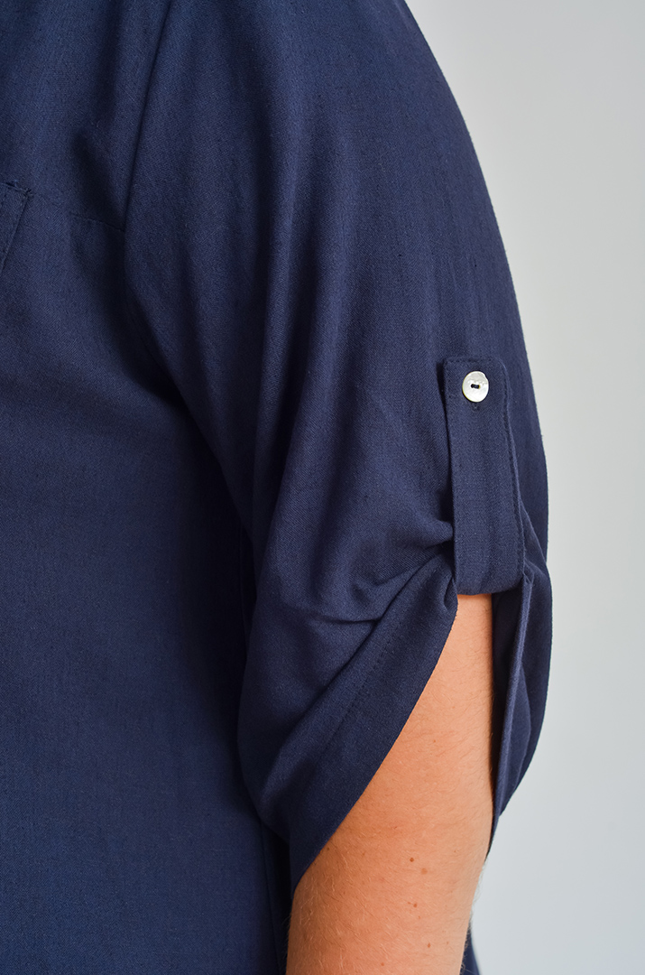 Блуза льняная с вытынанкой больших размеров