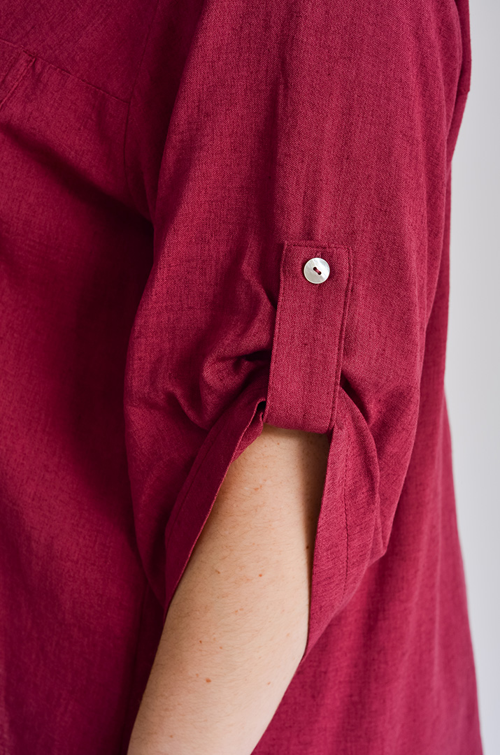 Блуза льняная с вытынанкой больших размеров