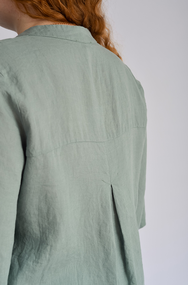 Блуза довга лляна великих розмірів