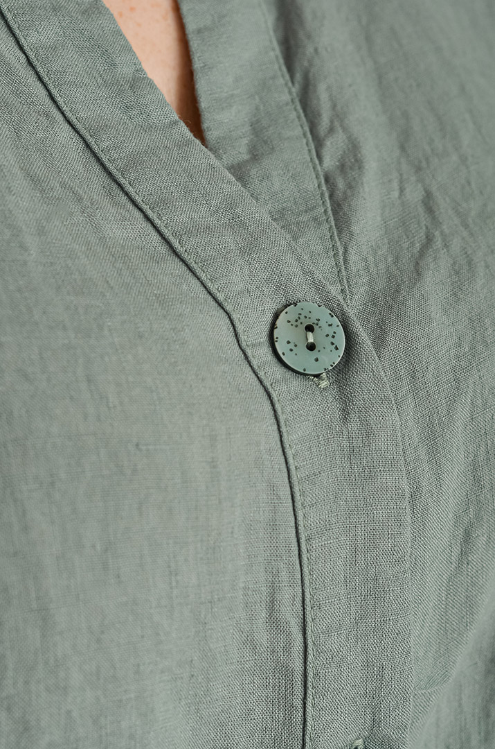 Блуза довга лляна великих розмірів