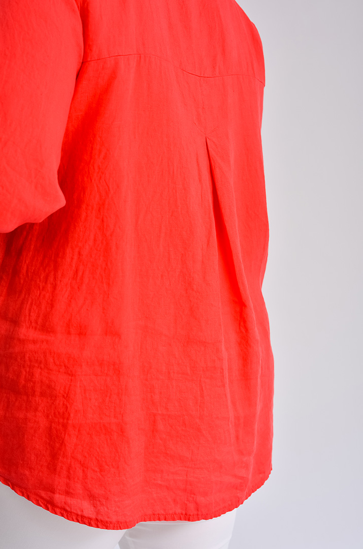 Блуза довга лляна великих розмірів