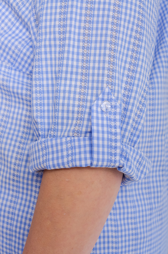 Блуза зі смужками із мережива великих розмірів