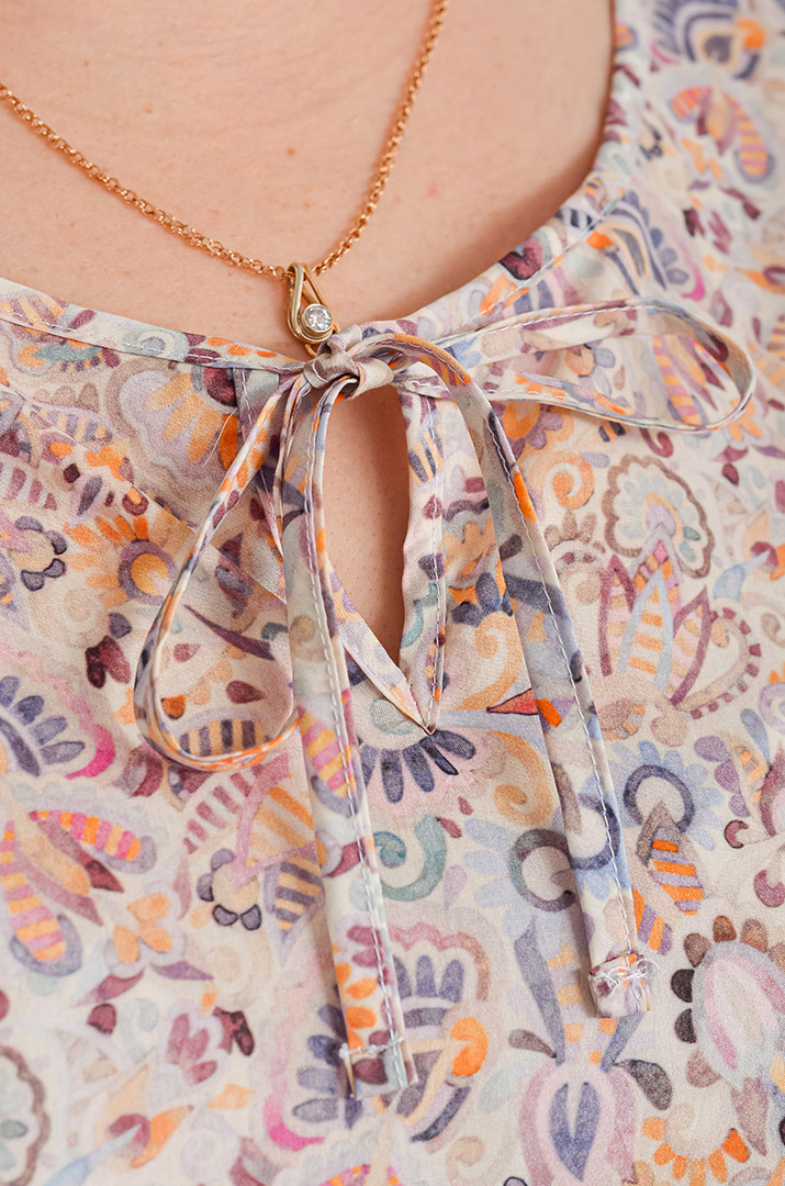 Блуза в принт стрейч котон великих розмірів