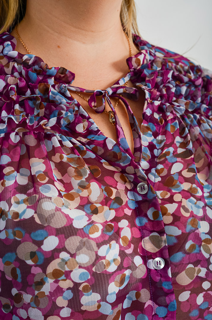 Блуза шифонова в різних принтах великих розмірів