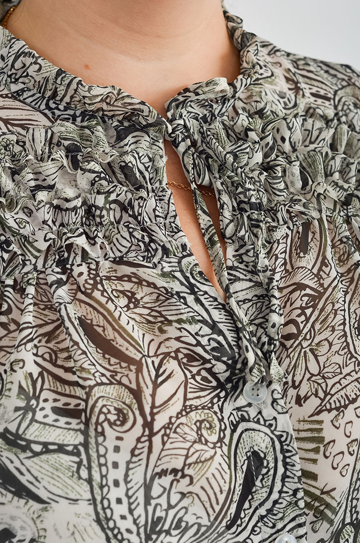 Блуза шифонова в різних принтах великих розмірів