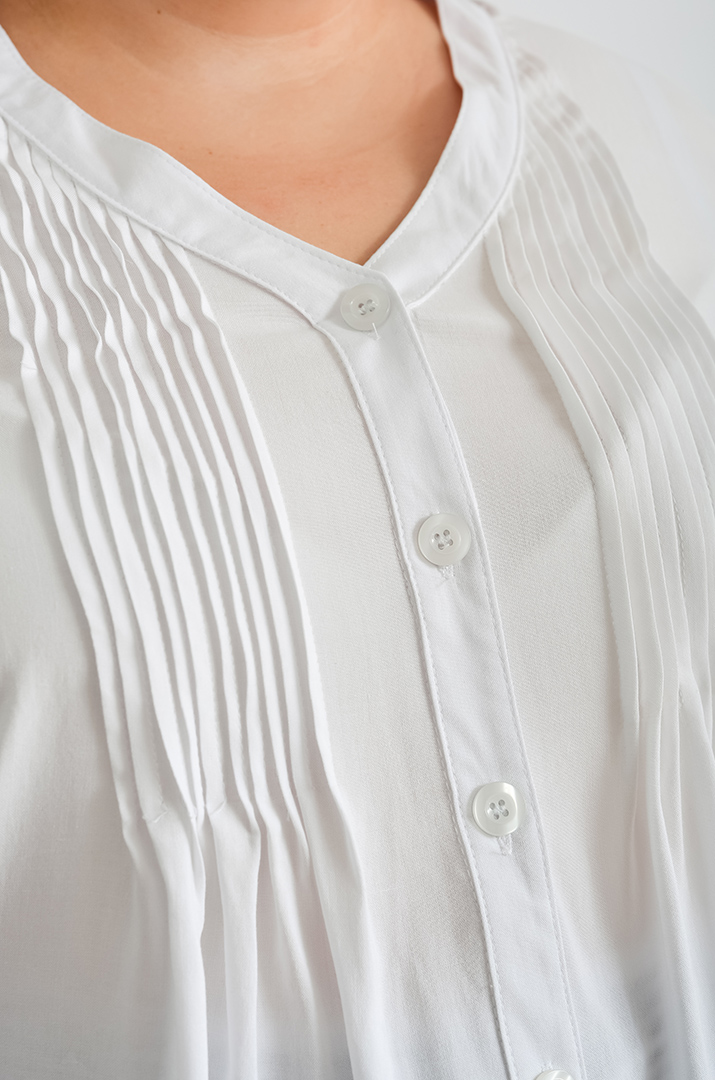 Блуза довга з фактурними вставками великих розмірів