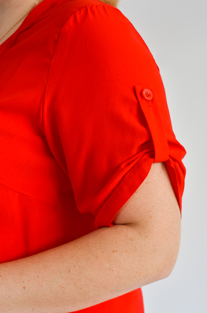 Блуза довга з фактурними вставками великих розмірів