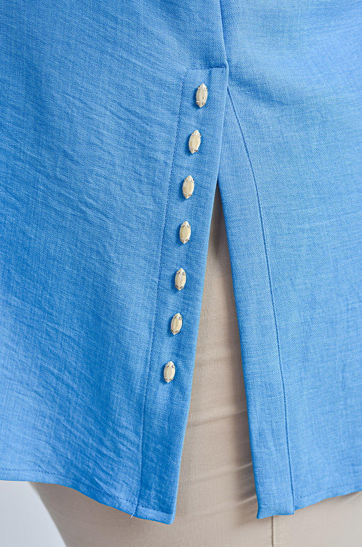 Блуза з декоративною аплікацією та бусинами великих розмірів