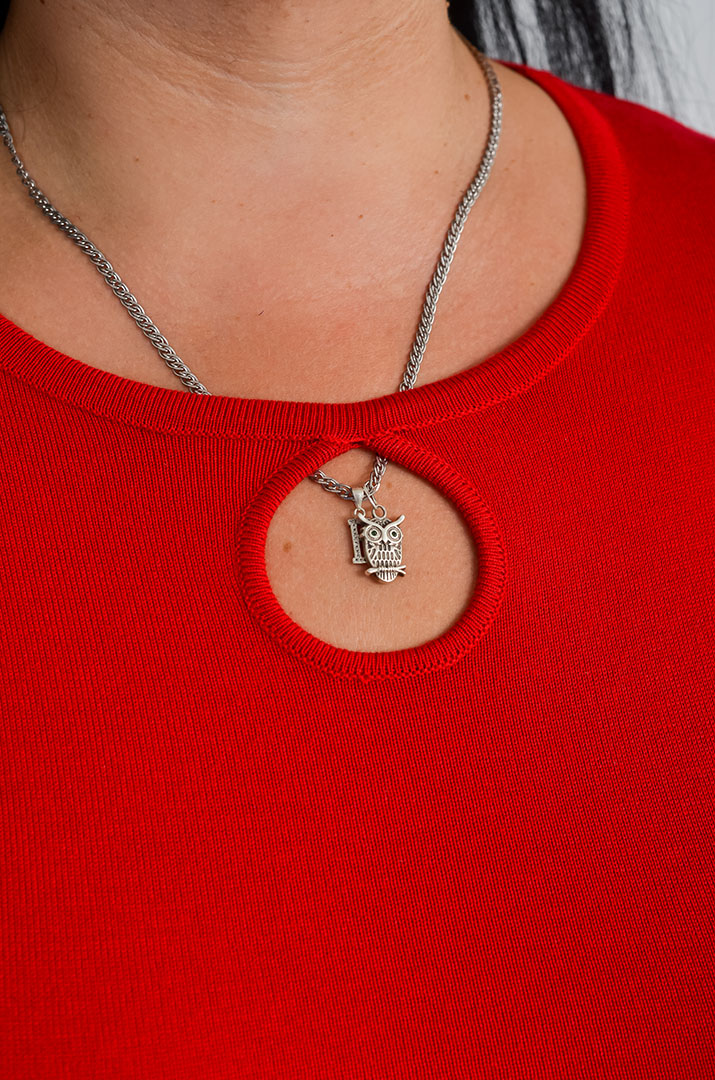 Блуза з мереживом і декоративною «крапелькою» великих розмірів