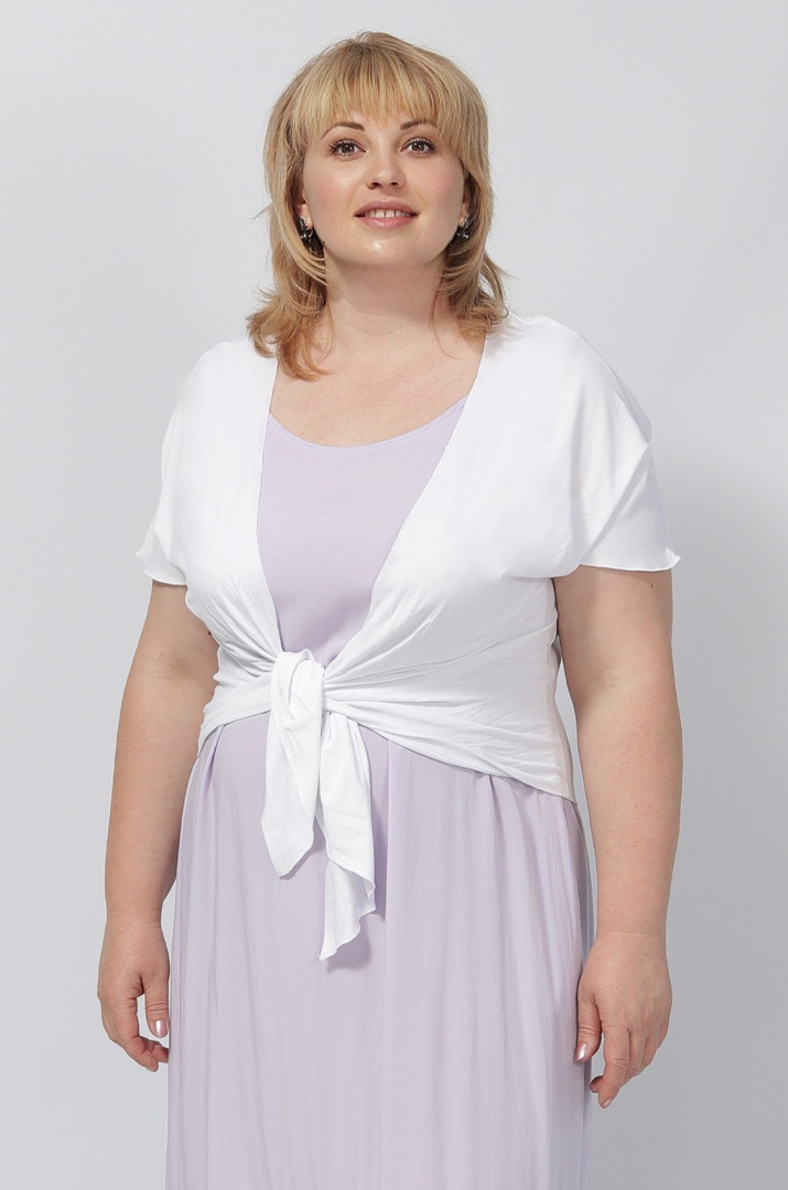 Болеро однотонне трикотажне в кольорах батал