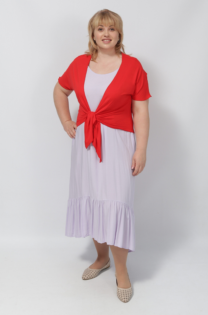 Болеро однотонне трикотажне в кольорах батал