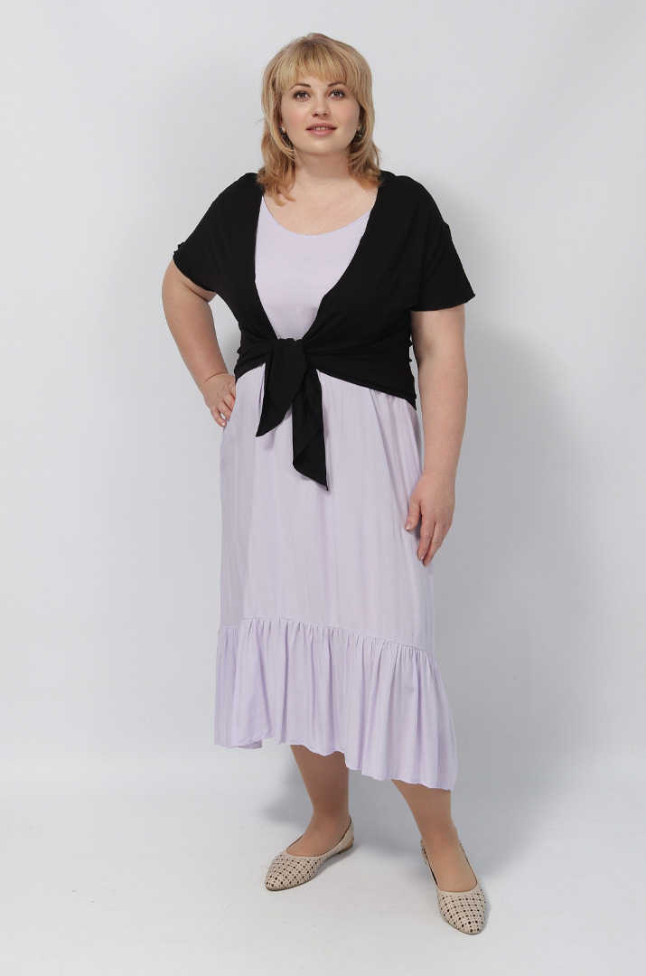 Болеро однотонне трикотажне в кольорах батал