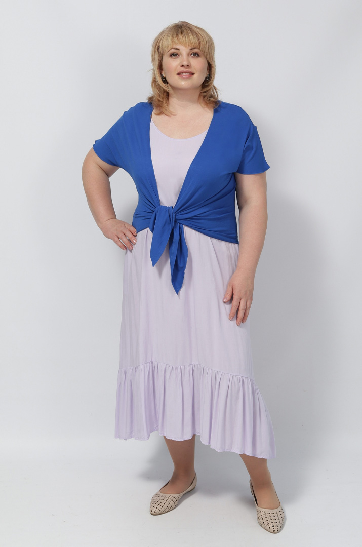 Болеро однотонне трикотажне в кольорах батал