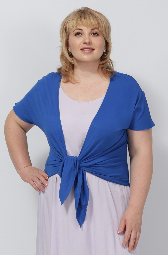 Болеро однотонне трикотажне в кольорах батал