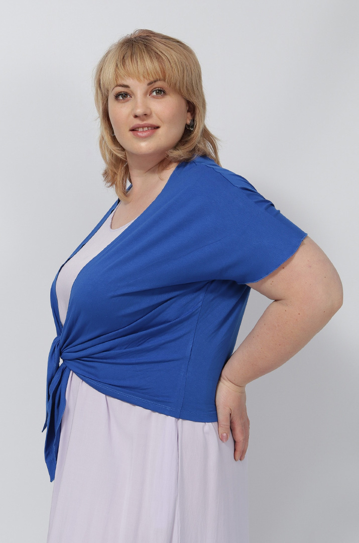 Болеро однотонне трикотажне в кольорах батал