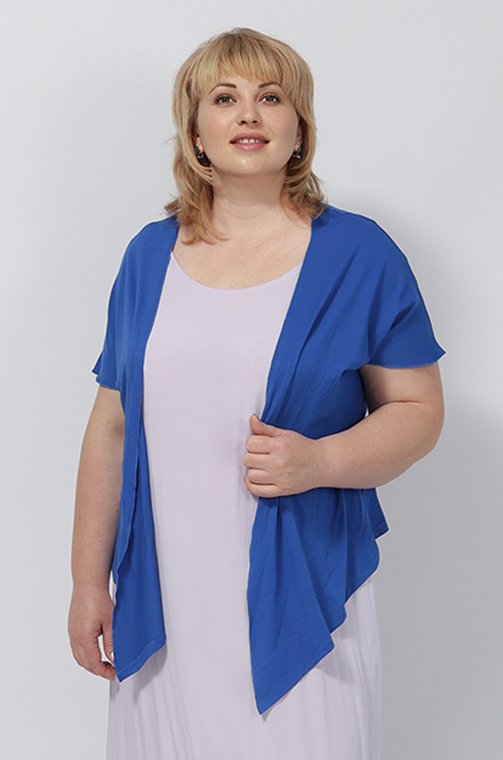 Болеро однотонне трикотажне в кольорах батал