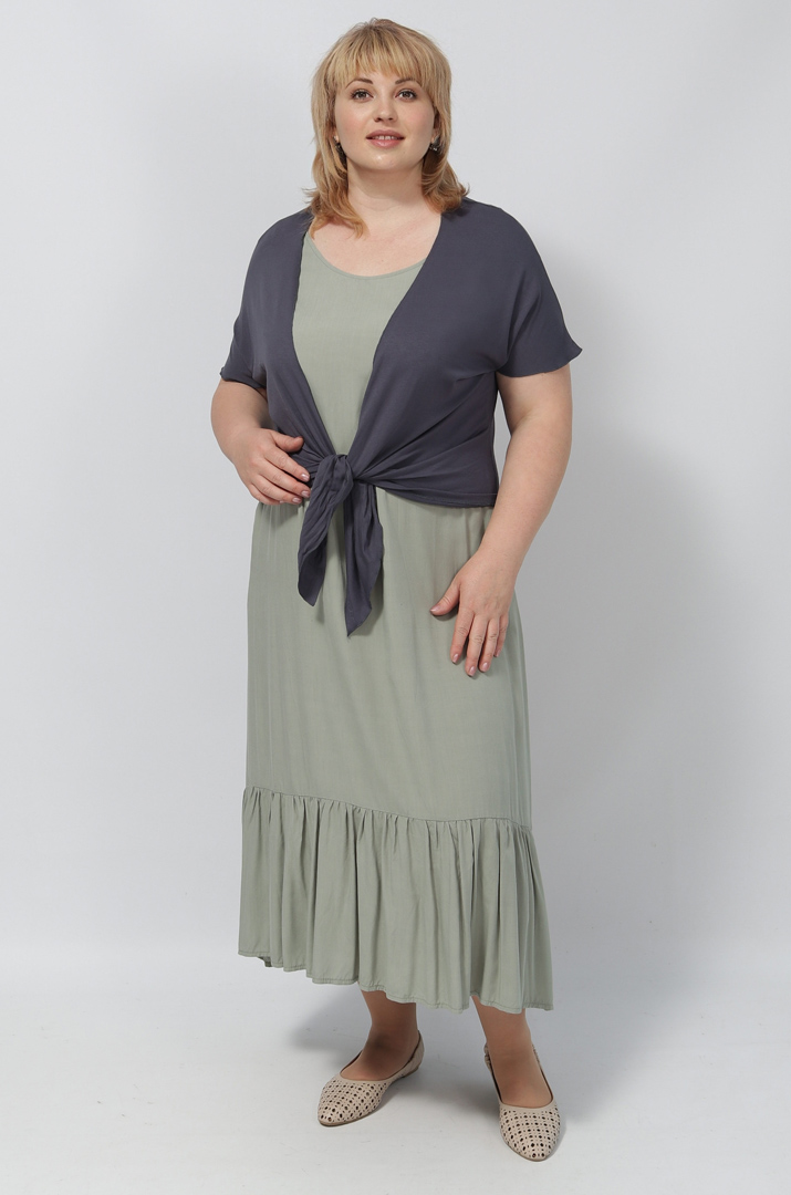 Болеро однотонне трикотажне в кольорах батал