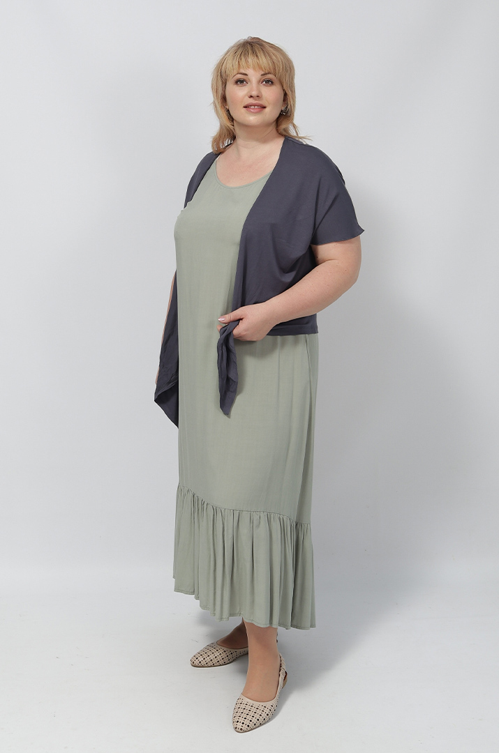 Болеро однотонне трикотажне в кольорах батал