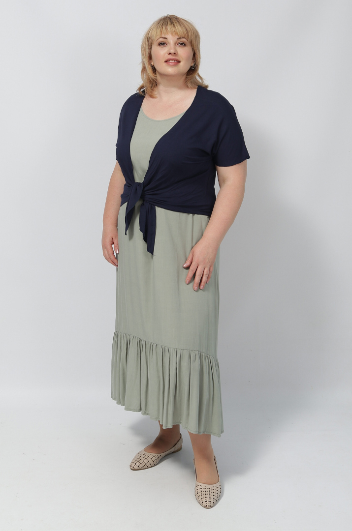 Болеро однотонне трикотажне в кольорах батал