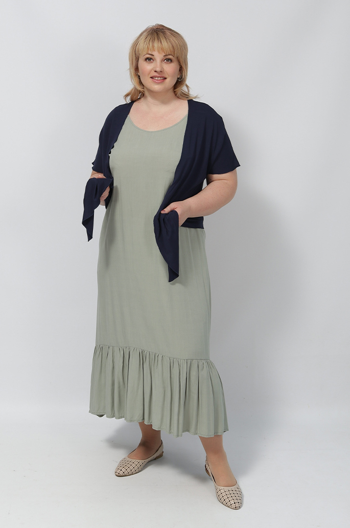 Болеро однотонне трикотажне в кольорах батал