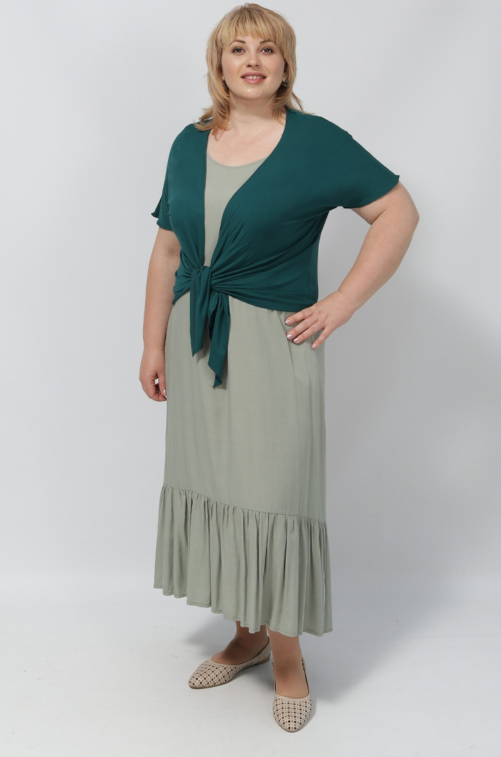 Болеро однотонне трикотажне в кольорах батал