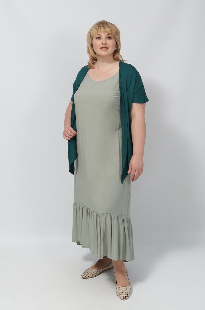 Болеро однотонне трикотажне в кольорах батал