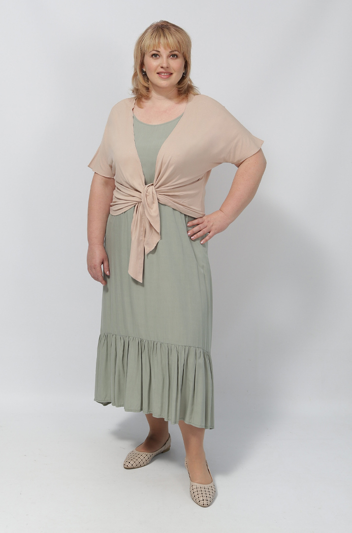 Болеро однотонне трикотажне в кольорах батал