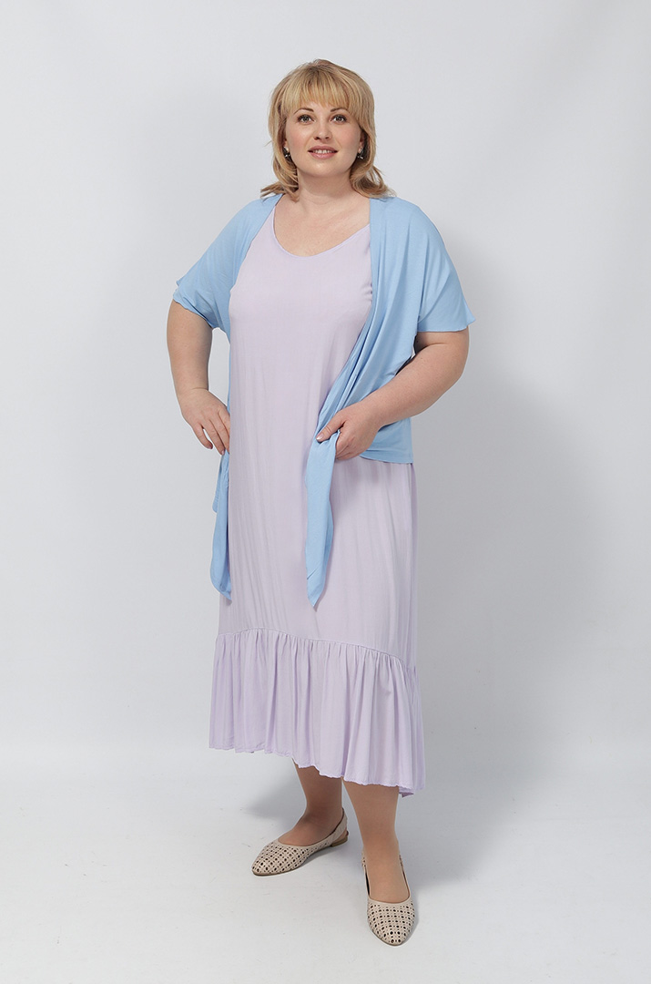 Болеро однотонне трикотажне в кольорах батал