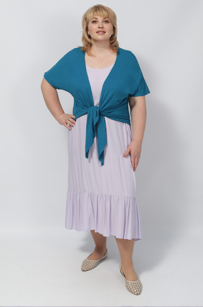 Болеро однотонне трикотажне в кольорах батал