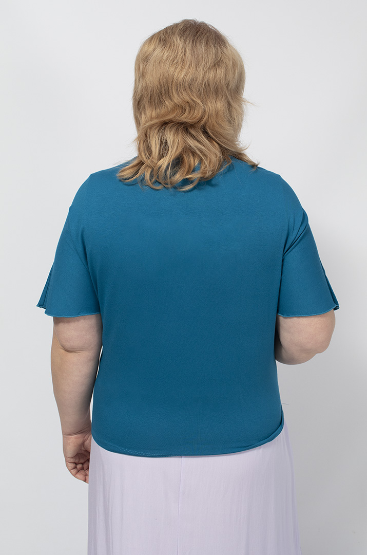 Болеро однотонне трикотажне в кольорах батал