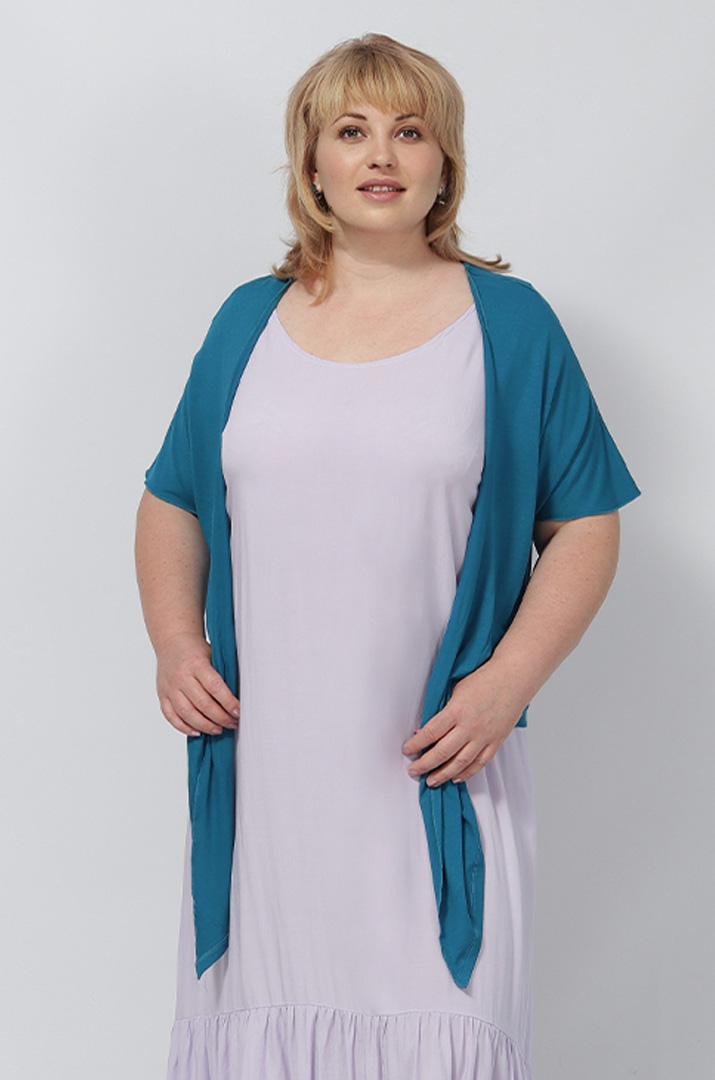 Болеро однотонне трикотажне в кольорах батал