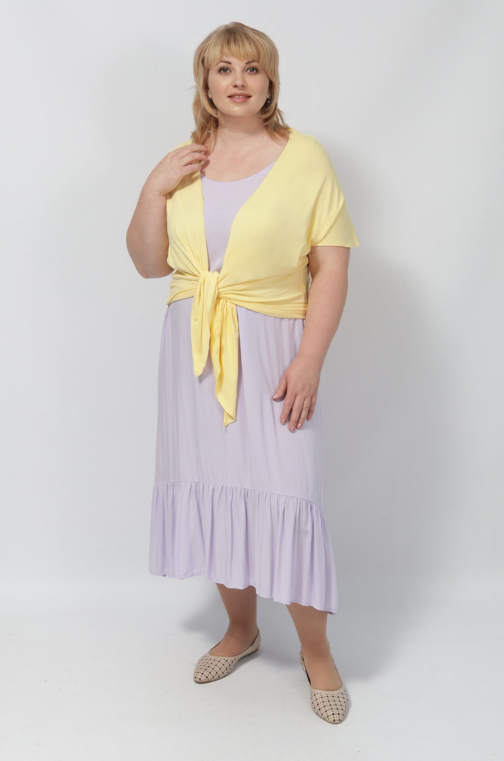 Болеро однотонне трикотажне в кольорах батал