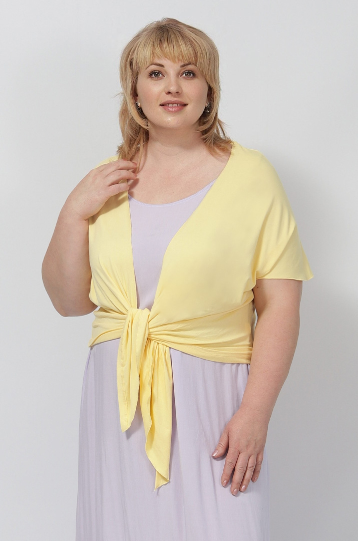 Болеро однотонне трикотажне в кольорах батал