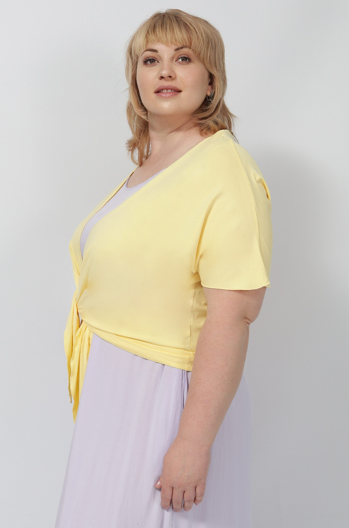 Болеро однотонне трикотажне в кольорах батал