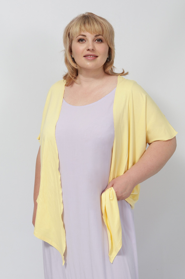 Болеро однотонне трикотажне в кольорах батал