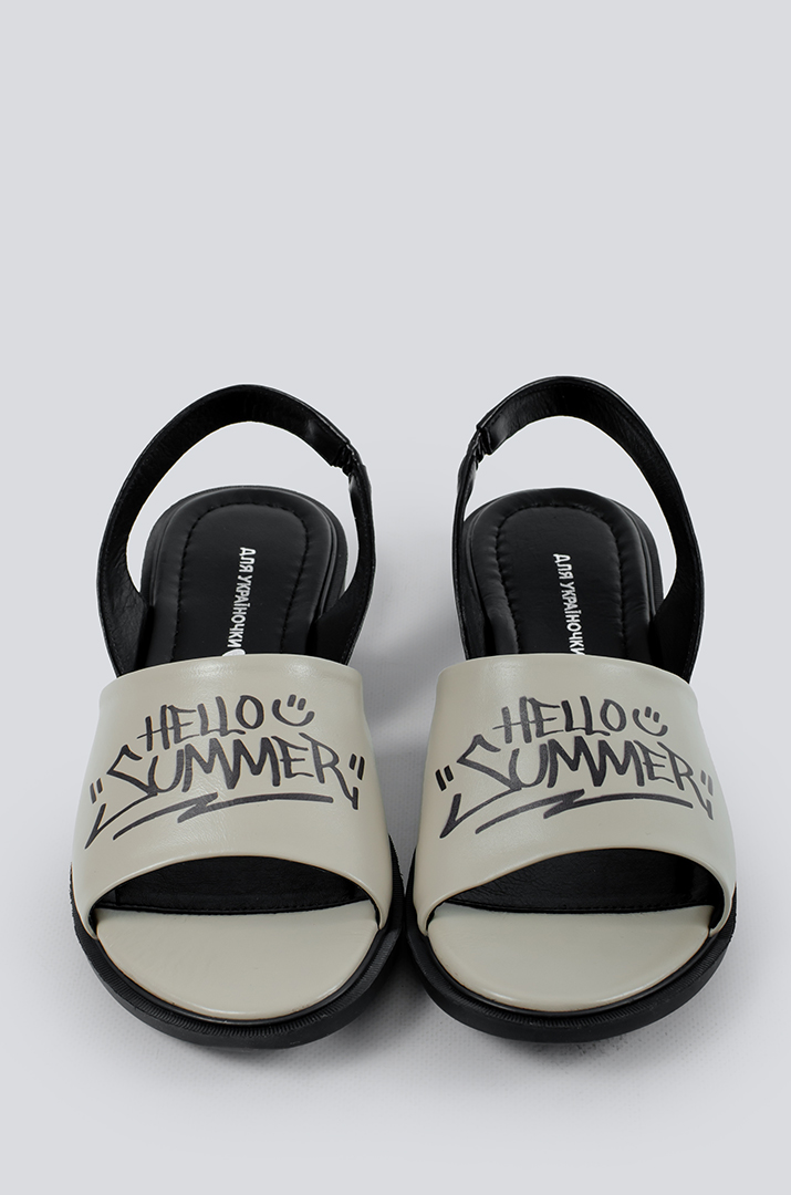 Шкіряні босоніжки "Hello Summer" великих розмірів