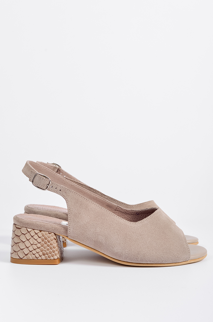 Босоніжки замшеві на лускатих підборах великих розмірів