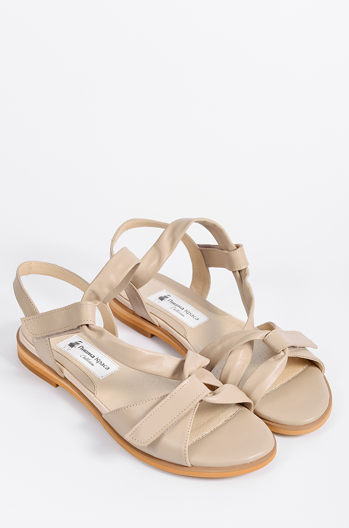 Босоніжки бежеві на дуже широкі повні ніжки великих розмірів